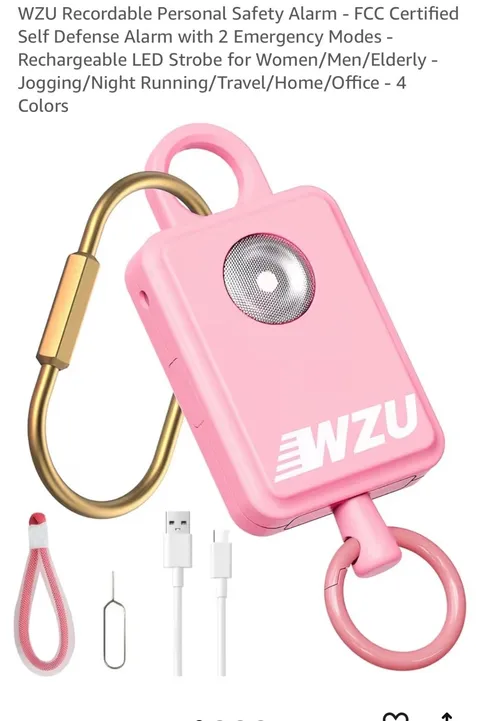 ‌WZU Recordable Personal Safety Alarm - FC Certified Self Defense 4 packs