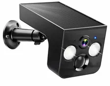 2K Outdoor Solar Wi-Fi Wireless IP Camera Color Night Vision PIR 2-Way Siren