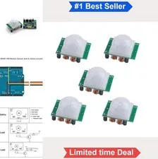 5pcs HC-SR501 PIR Infrared Motion Sensor Human Body IR Detector Module Arduino
