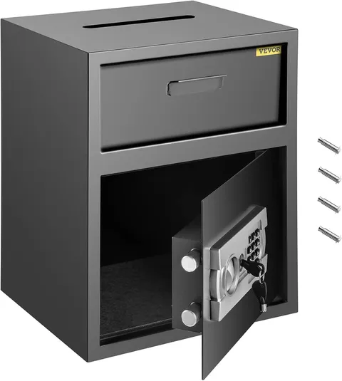 1.7 Cu Ft Digital Depository Safe Carbon Steel Electronic Lock Deposit Box