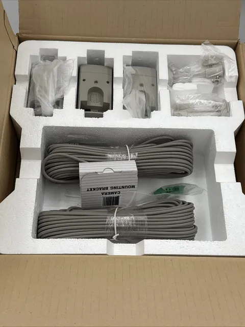 Lot of 3 Samsung B/W Cameras SSC-12C w Mounting Brackets & Cables Read Desc