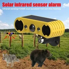 Alarma del sensor de movimiento solar al aire libre ultrasónica con parpadeando