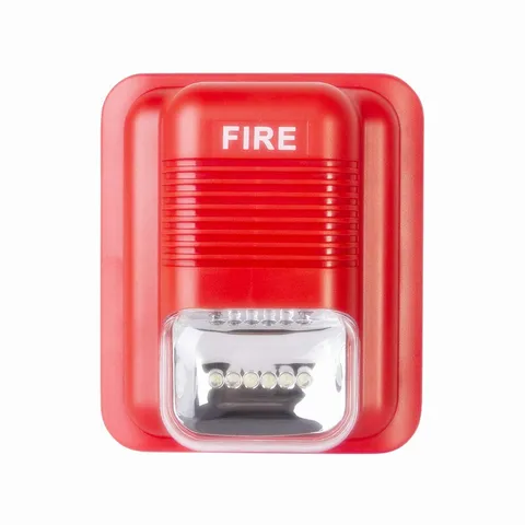 Fire Alarm Siren Security Horn Buzzer DC12V-24V Sound and Light Fire Warning ...