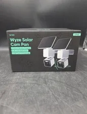 Solar Pan Cam 2-Pack, Solar Outdoor Home Security Camera, with 2K HD Color New