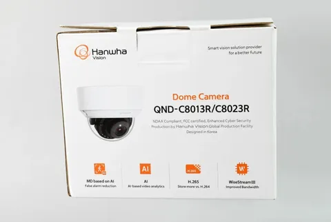 Hanwha Dome Camera QND-C8013R C9023R 5mp Network AI Enabled Fixed Cam POE IP 