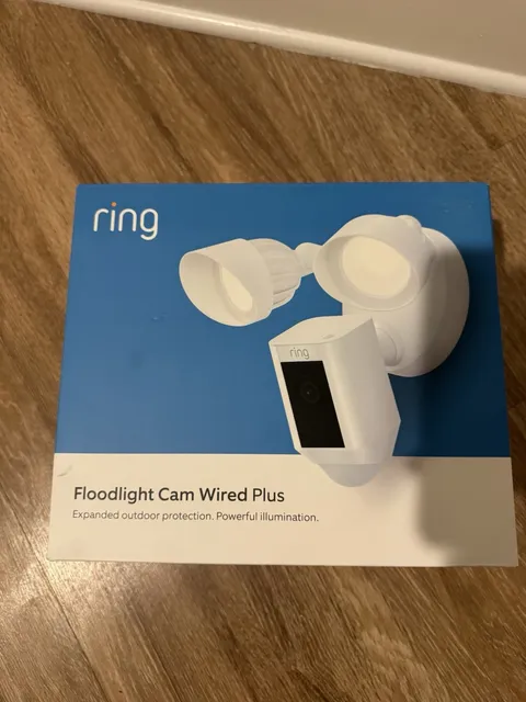 Ring Floodlight Cam Wired Plus Wired Outdoor Camera White