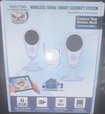Night Owl Wireless 1080p Indoor Security System 2 Cameras Night Vision SD