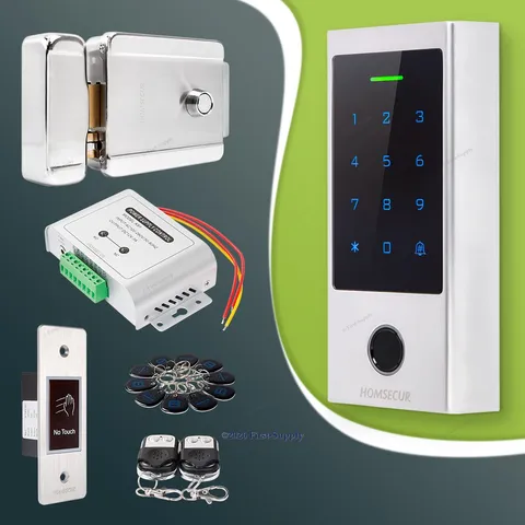 HOMSECUR Weatherproof WIFI Fingerprint RFID Access Control Set Lock APP Unlock