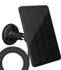 3W 5V Solar Panel for Security Camera with Micro USB Type C Port Battery Charger