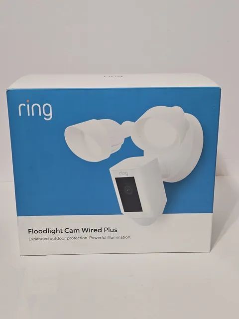 Ring Floodlight Cam Wired Plus Motion Activated Camera 1080p White New In Box