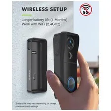 Voice Changer Doorbell Camera for Home Security, 2.4GHz WiFi