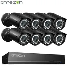 8CH POE IP Camera Kit NVR System Full HD Home Monitoring Night Vision IP66