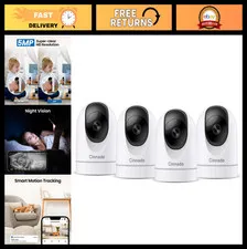 2K WiFi Indoor Security Camera - 360° Motion Detection, 2-Way Audio, Cloud Stora