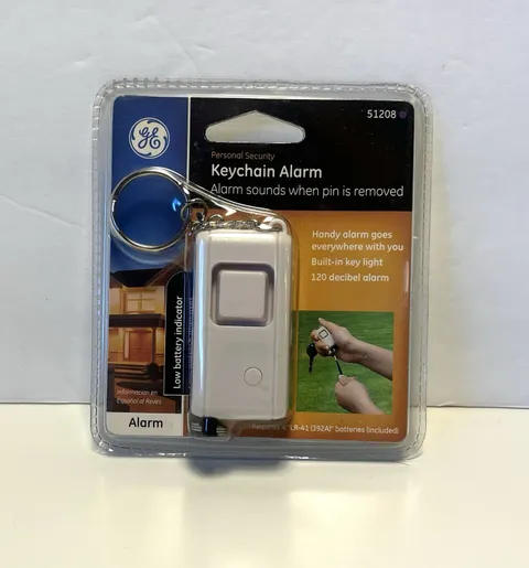NWT GE personal security Keychain Alarm with keychain remote alarm fob