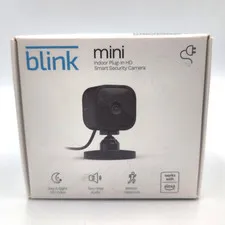 ​Blink Mini 1080p HD Smart Security Camera Indoor Plug-In Blk BCM00300UB SEALED