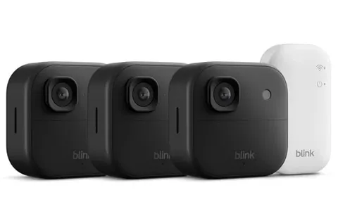 Blink Outdoor 4 2K+ (newest model) Wireless 3 Camera Smart Security System Black