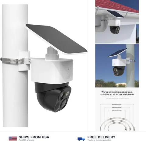 Holicfun Pole Mount for Eufy SoloCam S340/E30/E42 & 4G LTE Cam S330 | No-dril...