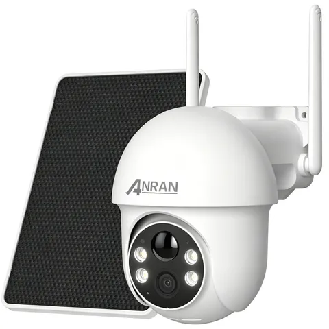 Solar Battery Powered Security Camera Outdoor Wireless PTZ 360° View 2 Way Audio