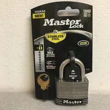 MasterLock 5SSKADHC 2"W Stainless Steel 4Pin Tmblr Laminated Padlock Keyed Alike