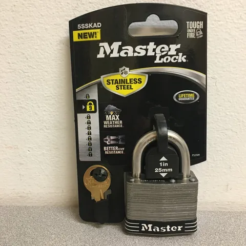 MasterLock 5SSKADHC 2"W Stainless Steel 4Pin Tmblr Laminated Padlock Keyed Alike