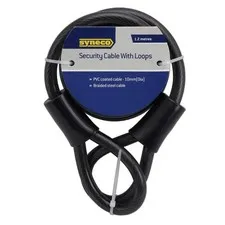 Syneco 1.2m Security Cable Lock with Loops