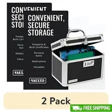 2PC Combination Lock Box Secure Safe Storage Box Black Medium Density Fiberboard