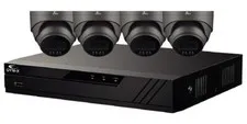 8CH NVR 12MP With 2TB HDD AND 4X 4MP Turret Camera, Gray - CV-8IP-4DOME-2TB-G