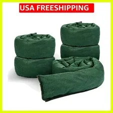 5 Pcs Water Barrier 5 ft x 6.5 Inch Flood Barriers for Home Reusable Absorben...