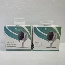 Pair (2) Smart Camera Mini 9 Atlantic Energy 1080p WI FI Enabled Wide Angle 2.9