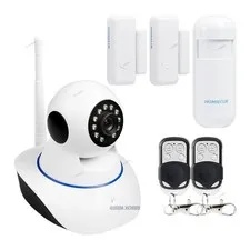 HD WIFI Camera Pan & Tilt Control+Wireless Motion Sensor For House Alarm