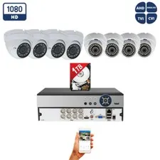 Evertech 8 Channel HD CCTV Video Surveillance System 8 HD Security Camera DVR 1T
