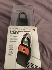 NEW Sharper Image Fingerprint Lock Digital PADLOCK NIB