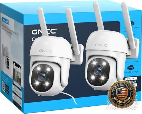 2.4GHz 1080P Outdoor Security Camera 2-Pack Motion Detection Night Vision