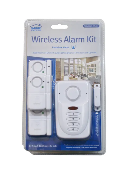 SABRE Wireless Alarm Kit House Home Security Doors Windows Alert Doorstand