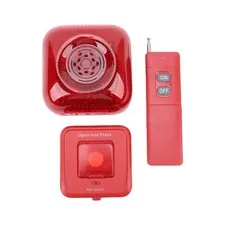 3 Pack Wireless RF 433MHz Fire Alarm Bell Sound Light Alert US Plug