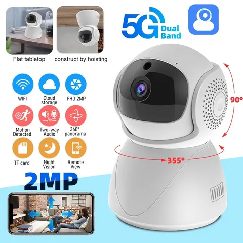 5G WiFi Security Camera Guard Indoor Wireless Security IP Cam Baby Pet Monitor