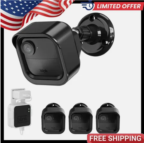 3 Pack All New Blink Outdoor & Indoor Wireless Home Security Camera System Mount