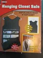 US Patrol Hanging Closet Safe Organizer Vest to Hide Valuables In Closet Black