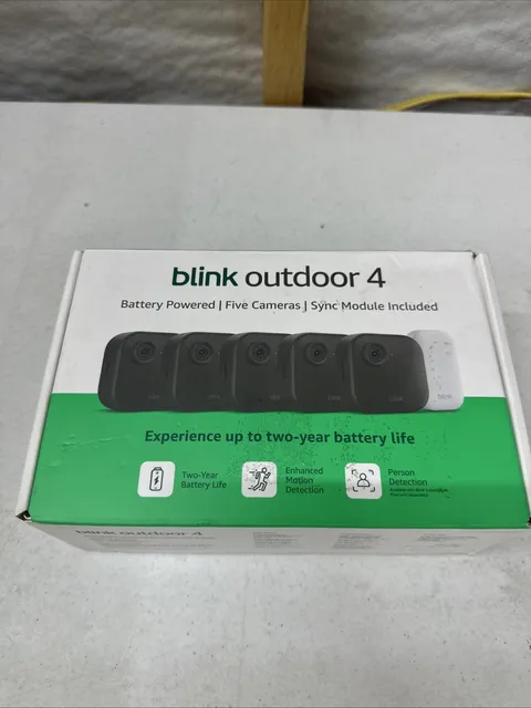 BRAND NEW BLINK Outdoor 4 (4th Gen) 5-Camera Security System w/ Sync Module Core