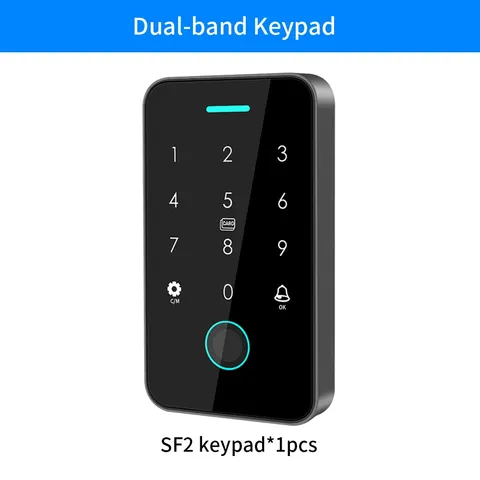 Dual RFID 125Khz+13.56Mhz NFC Tuya Outdoor Fingerprint Access Control Keypad IP6