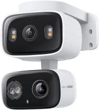 TAPO 2K In/Outdoor Dual Lens Pan/Tilt Wired Security Camera, 6mm Zoom, 2.4GHz/AI