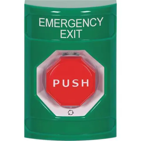 Safety Technology International Emergency Exit Push Button,Green,SPDT
