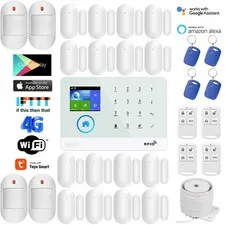 D32 WIFI 4G GSM TUYA APP Wireless Wired Home Security Burglar Alarm System+RFID