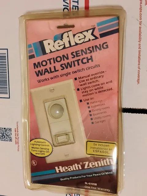 Heath Zenith Reflex Motion Sensing Wall Switch Single Circuits SL-6105B NEW