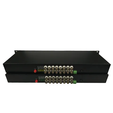 16CH Video Data Fiber Optical Composite Converter 19'' Rack Surveillance CCTV