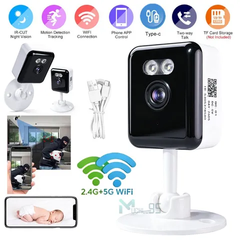 Smart Wireless WiFi Security Camera System Indoor Night Vision 1080P 2-Way Audio