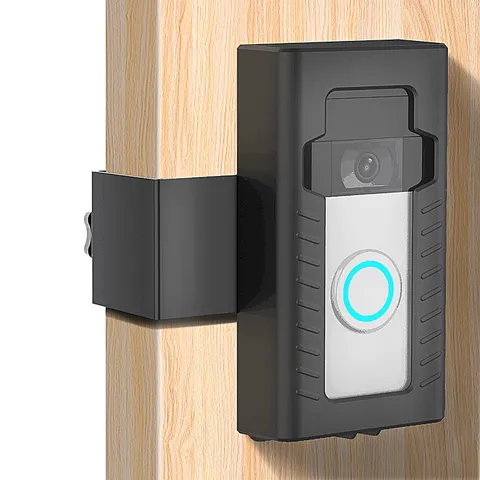 Anti-Theft Doorbell Door Mount,No-Drill Mounting Bracket Compatible with Vide...