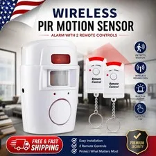 Wireless Motion Sensor Alarm Security Detector Indoor Home Garage Alert System