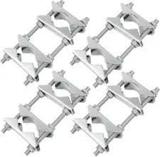 4 Pack Antenna Mast Clamp 2 Inch Pole to Pole Mounting Kits Heavy Duty Mast