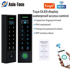 LCD Screen WIFI Tuya Fingerprint Door Access Control Waterproof 125Khz RFID Card